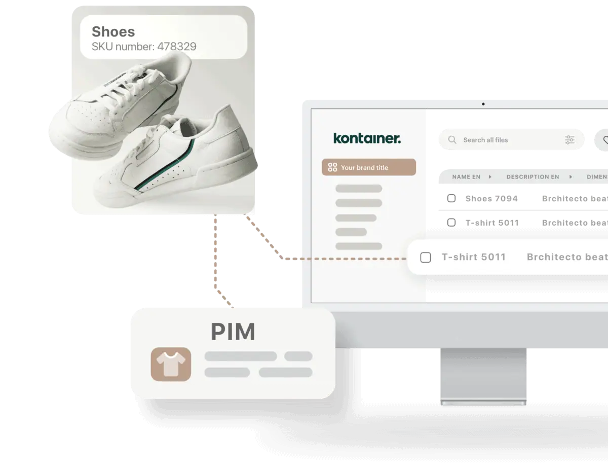 Kontainer PIM für die einfache online Verwaltung von Produktdaten