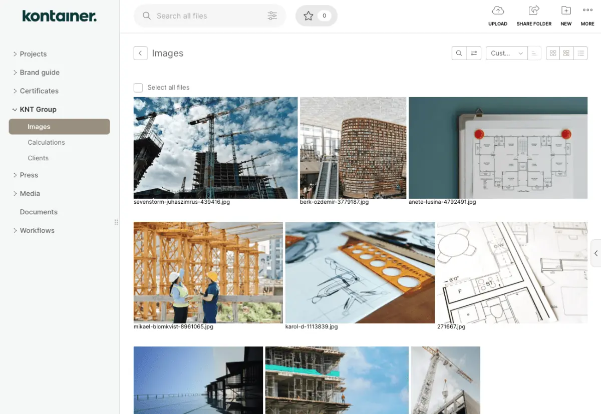 Digital Asset Management for Architects and Engineers Kontainer DAM für Architekten und Bauingeneure