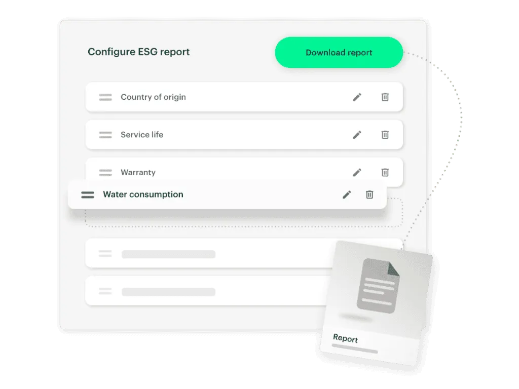 Easy, custom ESG reports with Kontainer PIM
