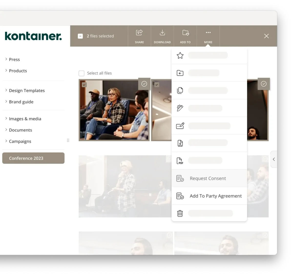 Kontainer Photo Consent Tool_Requesting Consent Requesting consent with Kontainer's Photo Consent Tool